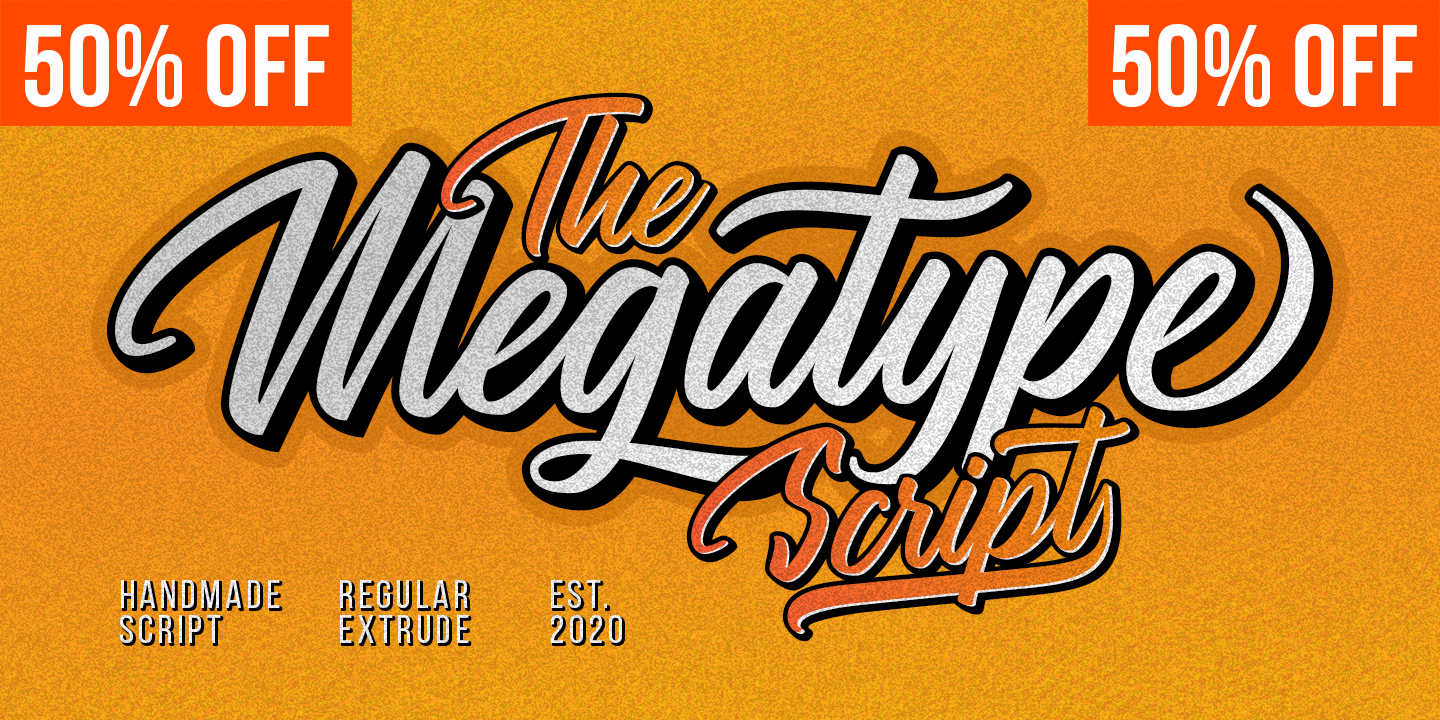 Przykładowa czcionka Megatype Script #16